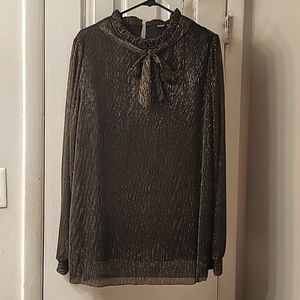 Gold and black glitter blouse